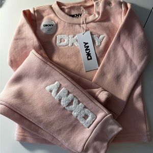 DKNY Pink Kids Sweatshirt and Pants Set NWT